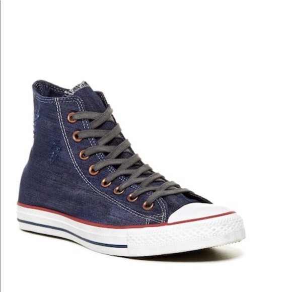 high top denim converse